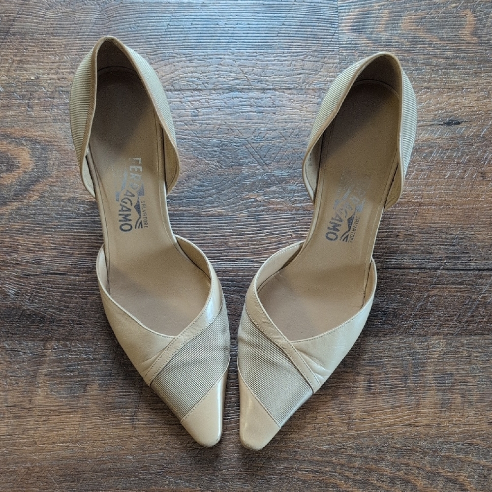 Salvatore Ferragamo Tan Heels
